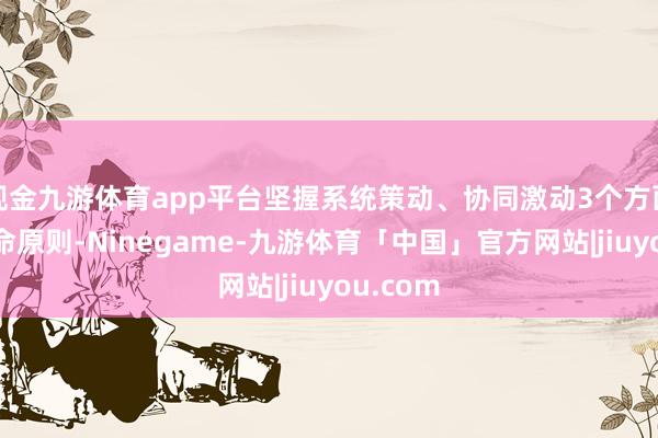 现金九游体育app平台坚握系统策动、协同激动3个方面竖立使命原则-Ninegame-九游体育「中国」官方网站|jiuyou.com